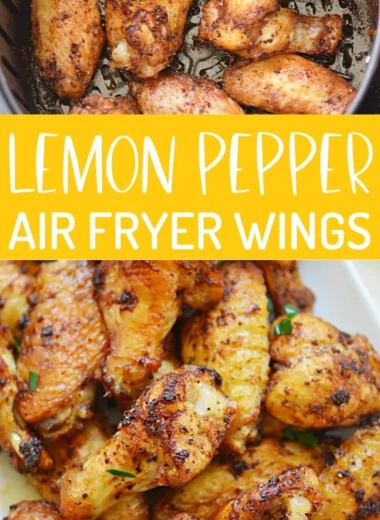 Deliciously crispy air fryer lemon pepper wings served on a plate