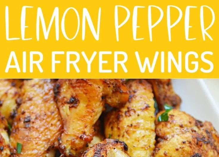 Deliciously crispy air fryer lemon pepper wings served on a plate