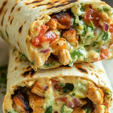 Delicious Chipotle Ranch Grilled Chicken Burrito ready to enjoy.