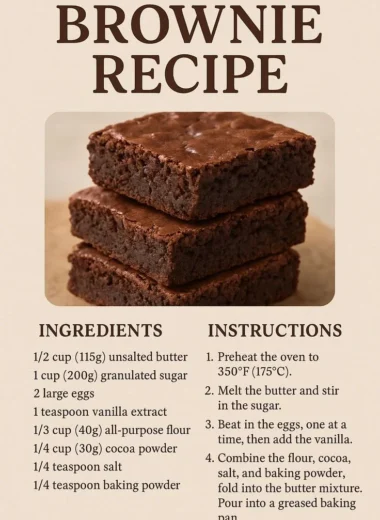 Freshly baked homemade brownies in a baking dish