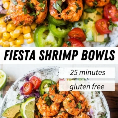 Delicious Fiesta Lime Shrimp Bowl with shrimp, zesty lime, and fresh vegetables