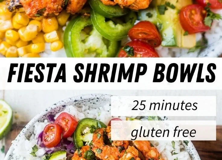 Delicious Fiesta Lime Shrimp Bowl with shrimp, zesty lime, and fresh vegetables
