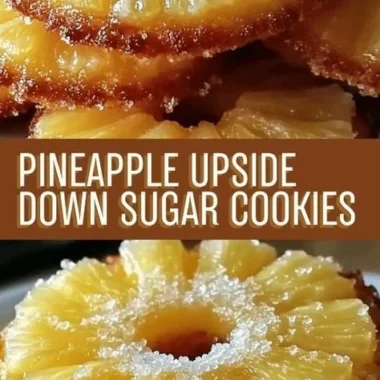 Mini Pineapple Upside Down Sugar Cookies with a cherry on top