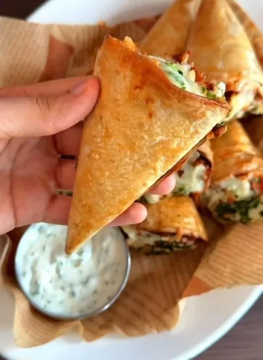 Tortilla cones filled with mixed toppings on a plate