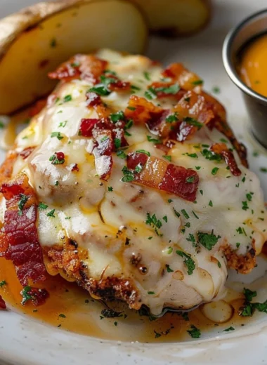 Alice Springs Chicken dish inspired by Outback Steakhouse copycat recipe.