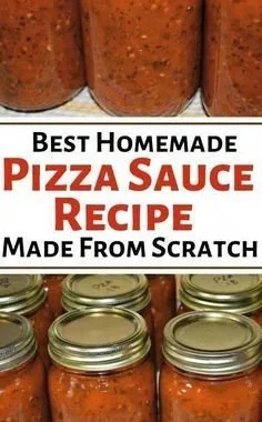 Jar of authentic homemade pizza sauce with fresh Italian spices