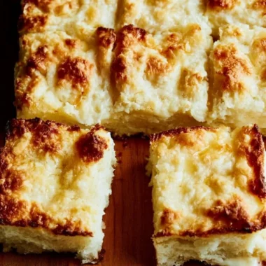 Freshly baked butter swim biscuits on a rustic wooden table