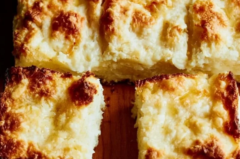 Freshly baked butter swim biscuits on a rustic wooden table