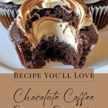 Chocolate coffee cream cupcakes with rich frosting and chocolate sprinkles