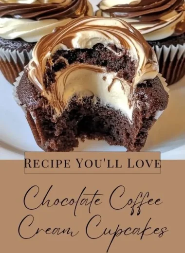 Chocolate coffee cream cupcakes with rich frosting and chocolate sprinkles