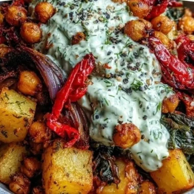 Colorful Mediterranean roasted vegetables on a platter, showcasing fresh ingredients.