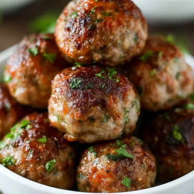 Delicious homemade meatballs served with a savory sauce