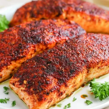 Deliciously flaky air fryer salmon ready to serve