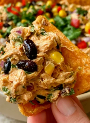 High-protein southwest chicken salad with vibrant vegetables and grilled chicken.