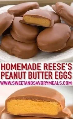 Homemade peanut butter eggs ready to enjoy