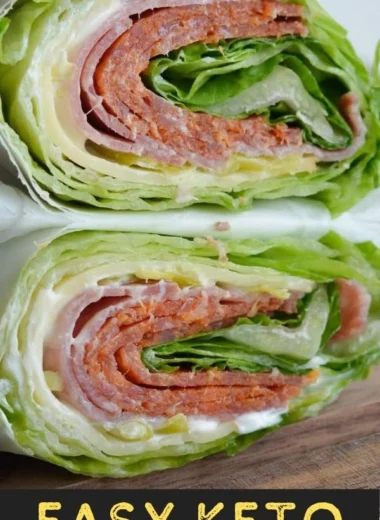 Delicious Italian lettuce wraps filled with savory ingredients and fresh herbs.