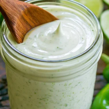 Bowl of Jalapeno Ranch Dressing served with fresh veggies