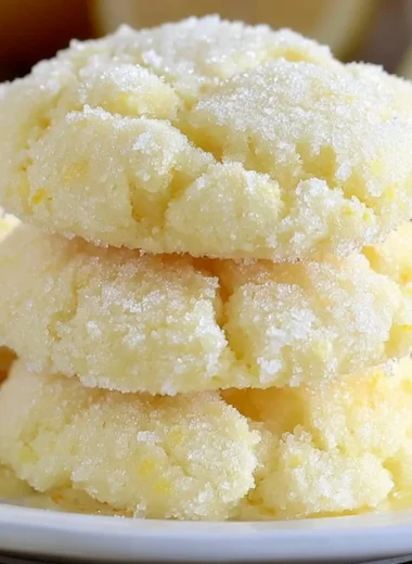 Delicious lemon cake cookies made from cake mix, garnished and ready to enjoy.