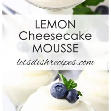 Delicious Lemon Cheesecake Mousse served in a glass with lemon zest garnish