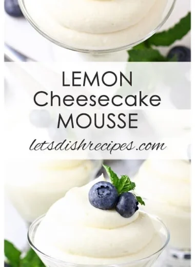 Delicious Lemon Cheesecake Mousse served in a glass with lemon zest garnish