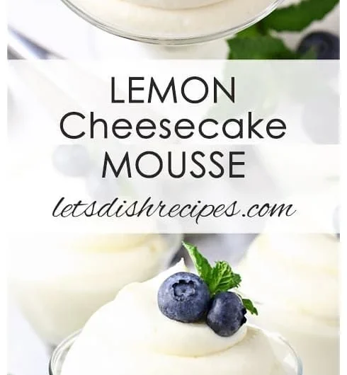 Delicious Lemon Cheesecake Mousse served in a glass with lemon zest garnish