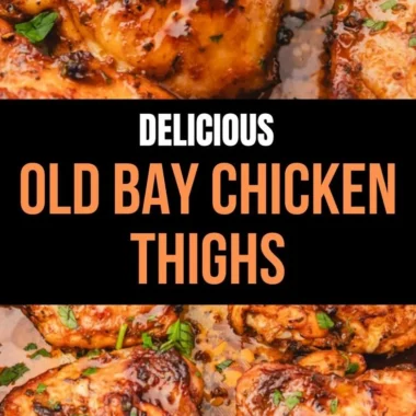 Deliciously seasoned Old Bay Chicken Thighs served on a plate.