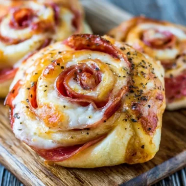 Plate of homemade pizza rolls ready to be served.