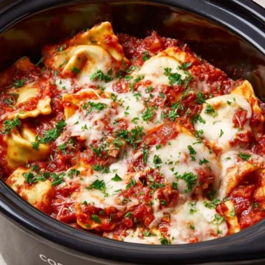 A variety of slow cooker dump dinners ready to serve for family meals.