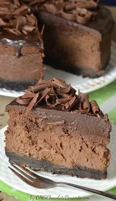 Delicious Triple Chocolate Cheesecake with a crunchy Oreo crust