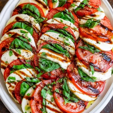 Cozy Caprese salad with fresh tomatoes, basil, and mozzarella cheese