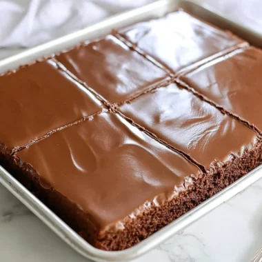 Cozy chocolate sheet cake for two, perfect for a sweet dessert at home.
