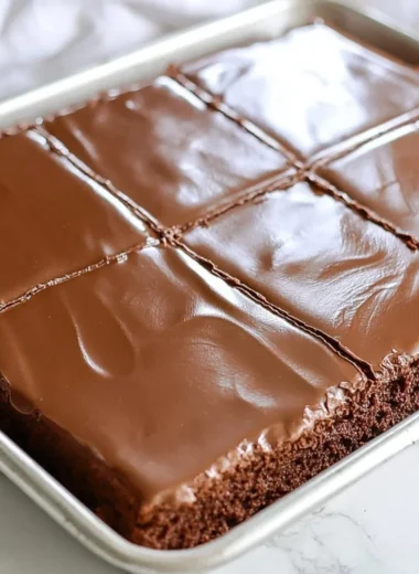 Cozy chocolate sheet cake for two, perfect for a sweet dessert at home.