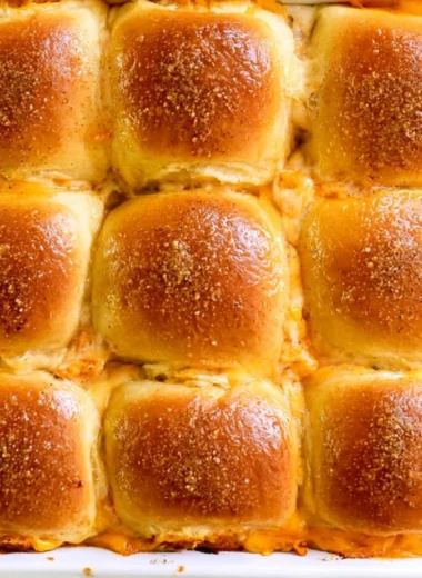 Delicious Buffalo Chicken Sliders served on a platter with garnishes