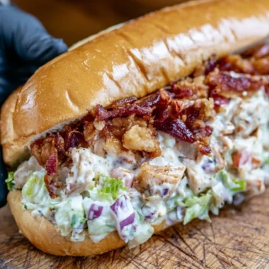 Chopped Chicken Bacon Ranch Sandwich with fresh ingredients and savory flavors
