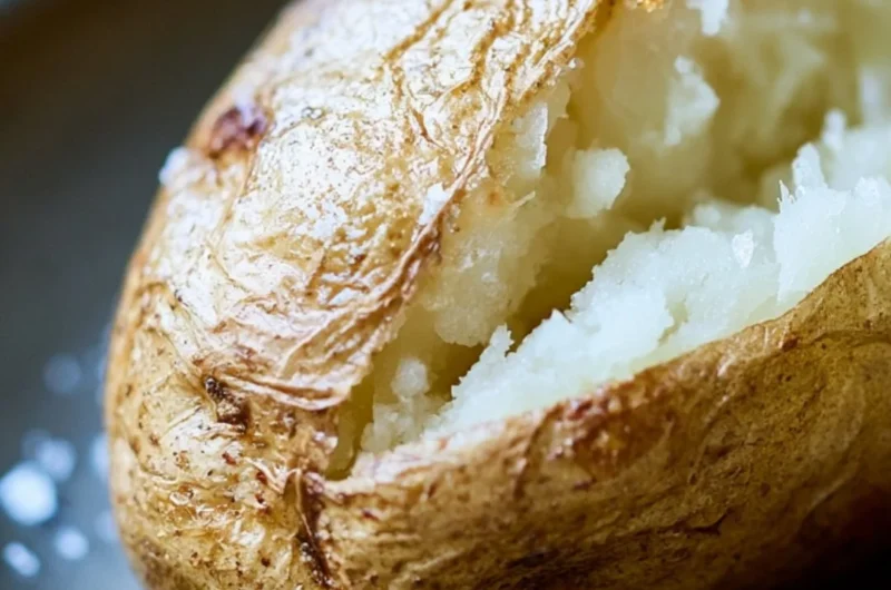 Deliciously cozy baked potatoes with savory toppings on a plate.
