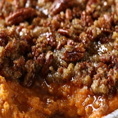 Cozy baked sweet potatoes garnished with herbs and spices