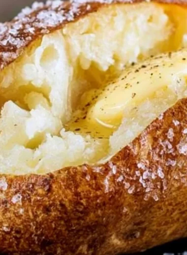 Deliciously cozy restaurant-style baked potatoes served with toppings
