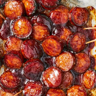 Spread of party food appetizers for work potluck including grilling snacks.