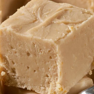 Deliciously creamy homemade peanut butter fudge ready to enjoy