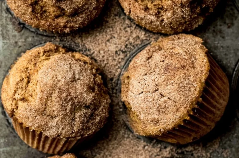 Delicious Pumpkin Snickerdoodle Muffins fresh out of the oven